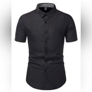 Men Solid Button Up Shirt